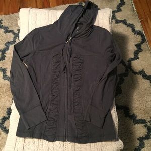 NY&CO long sleeve hooded grey zip up size medium